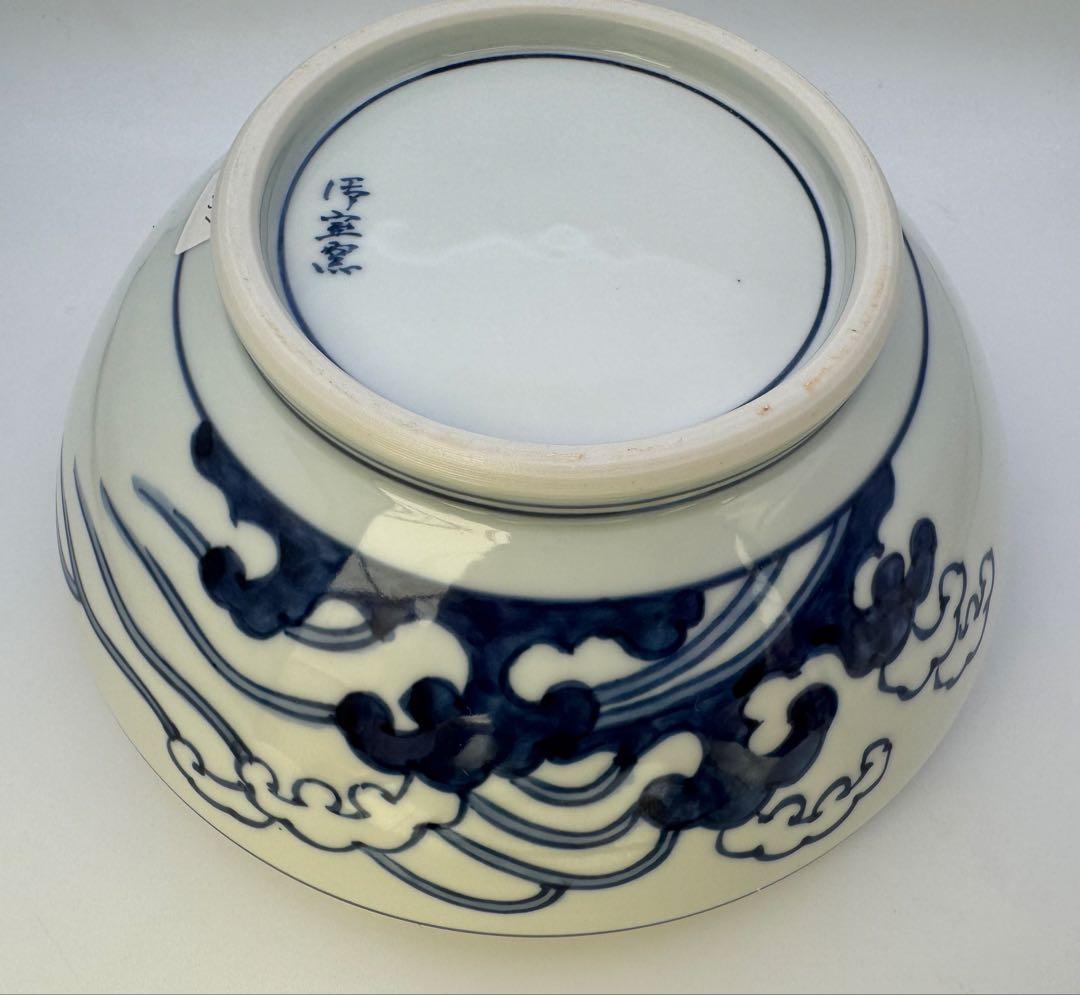 茶道具】平安 御室窯 染付 桜川 水指 共箱 共布 - メルカリ