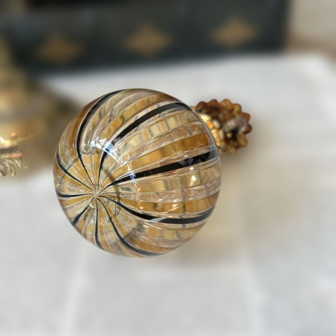 イタリア製 ヴェネツィアンガラス ムラーノガラス 香水瓶トパーズ