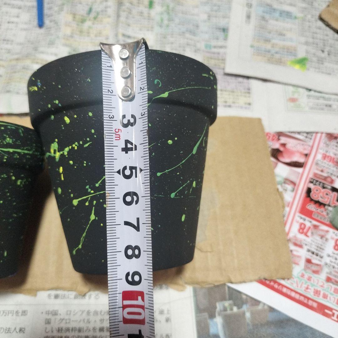 素焼き鉢　3個セット　オリジナルペイント鉢sp-1