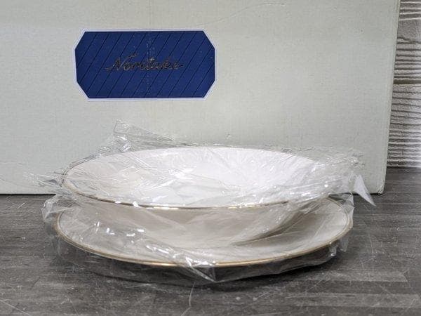 ノリタケ コンテンポラリー 平皿 金彩 ディナープレート 5客セット 元箱付き