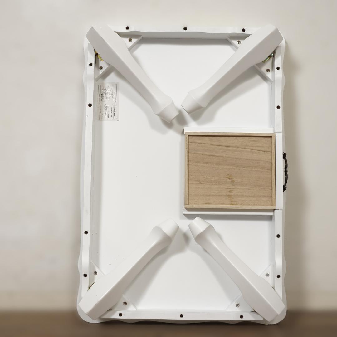 【新品】ロマンティック 猫脚 折りたたみ ローテーブル フェミニン　アウトレット