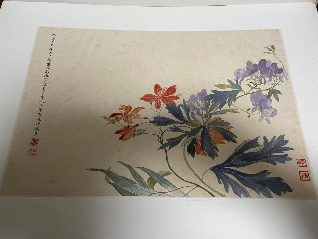 超大型本】 複製画集 「清惲壽平王翬 花卉山水合册」 故宮博物院