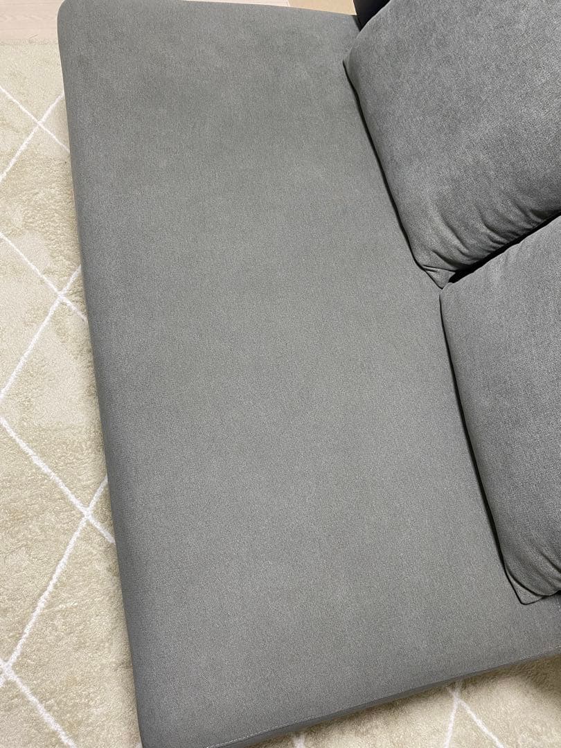 ニトリ　2人用布張りソファ (ポーション2KD GY)