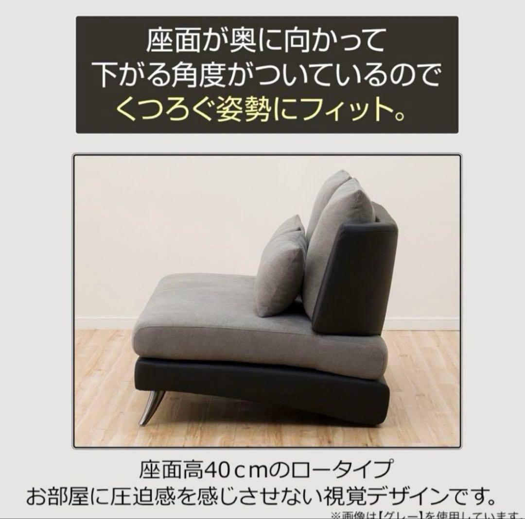 ニトリ　2人用布張りソファ (ポーション2KD GY)