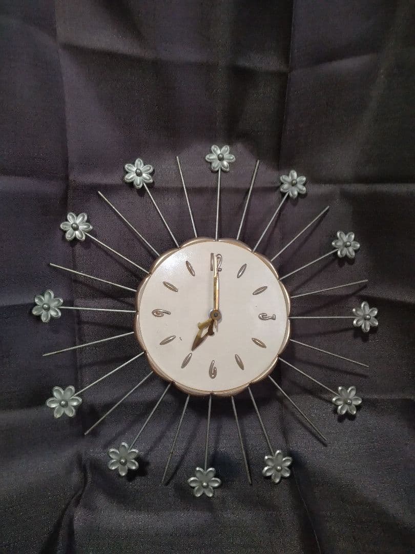 サンバーストクロック　ビンテージ　60s MCM