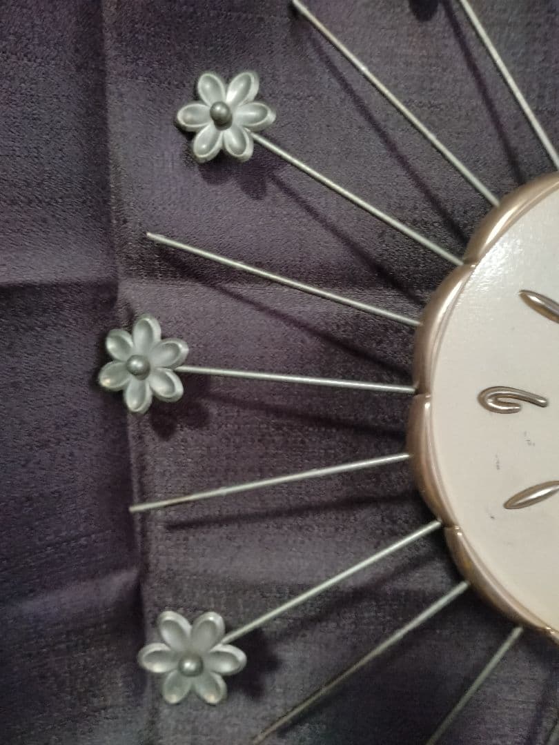 サンバーストクロック　ビンテージ　60s MCM