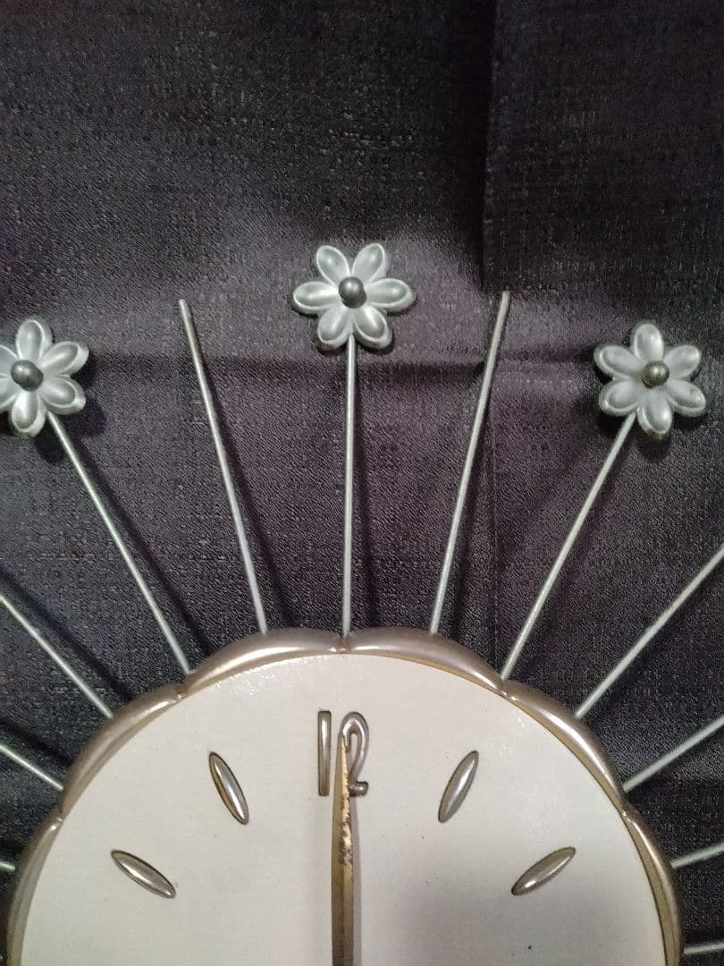 サンバーストクロック　ビンテージ　60s MCM