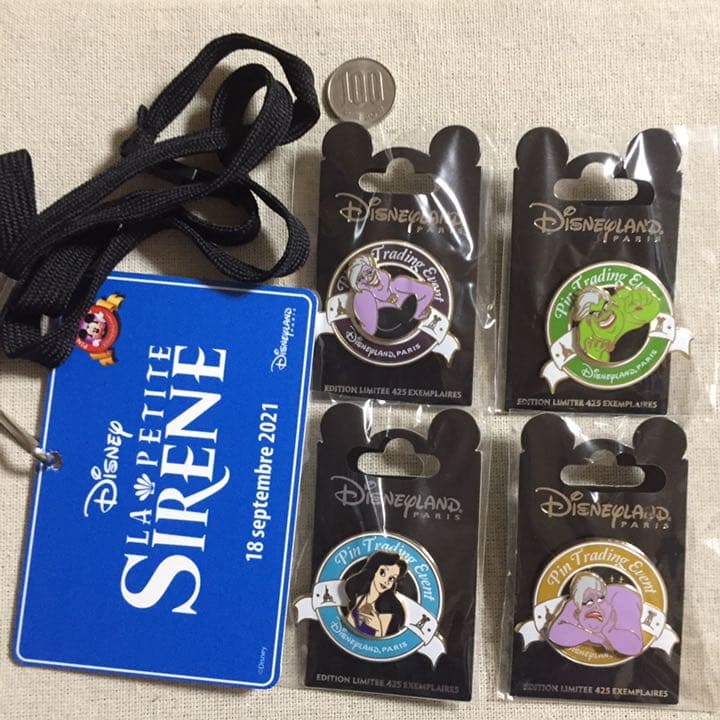 パリディズニー LE425 リトルマーメイド イベント ピンバッジ フル