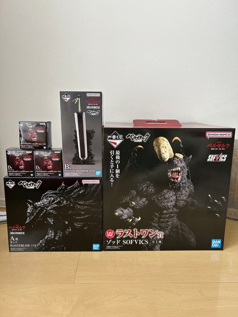 一番くじ ベルセルク 運命に抗う黒い剣士 A賞 B賞 D賞 ラストワン賞