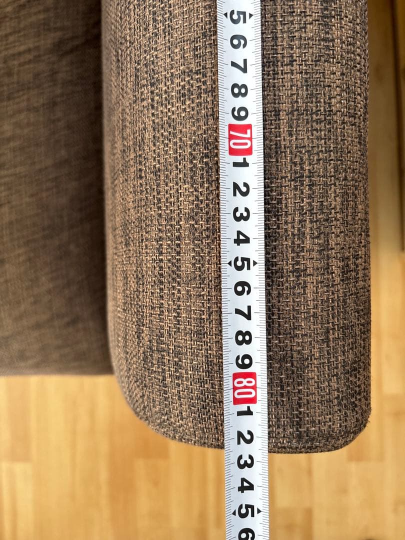 3人掛けソファ　ニトリ　ブラウン