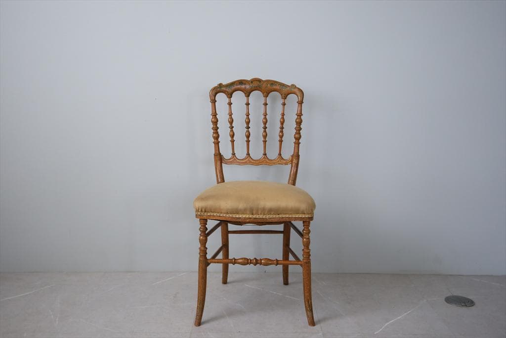 フランスアンティーク木製ナポレオンチェア/ダイニングイス椅子(90-219-1)