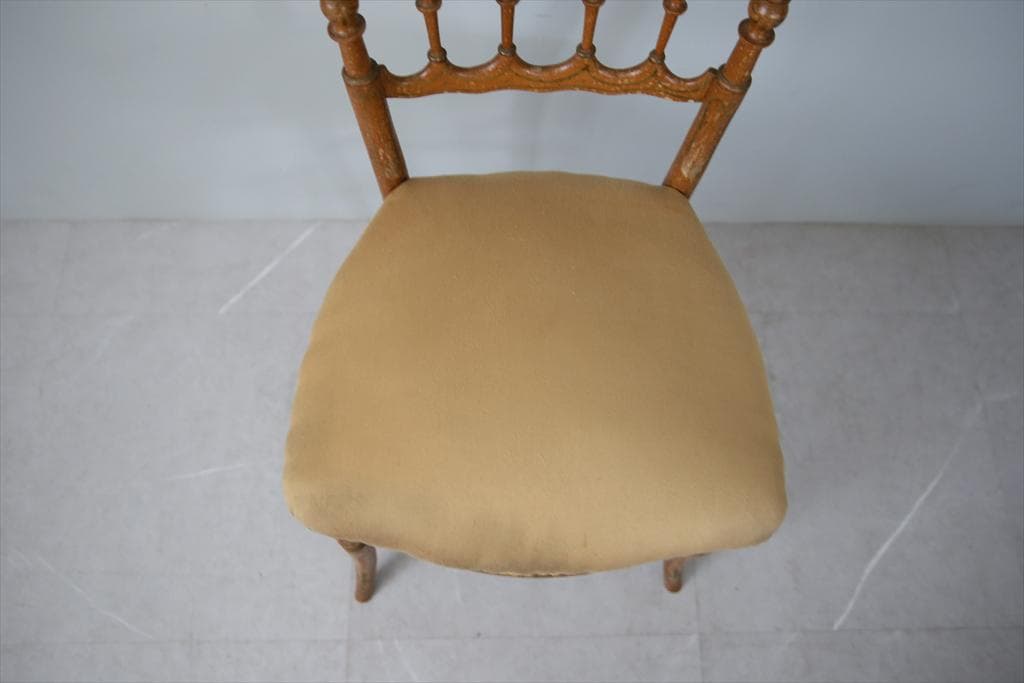 フランスアンティーク木製ナポレオンチェア/ダイニングイス椅子(90-219-1)