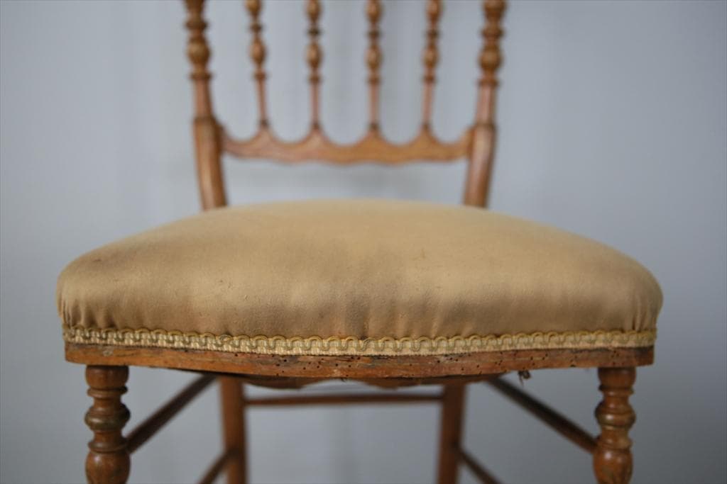 フランスアンティーク木製ナポレオンチェア/ダイニングイス椅子(90-219-1)