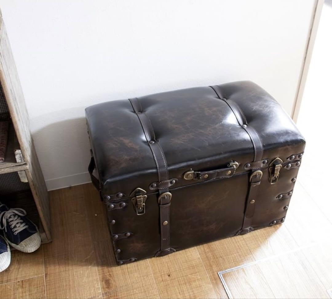 新品　トランク　スツール　セット IW-876 ブラック