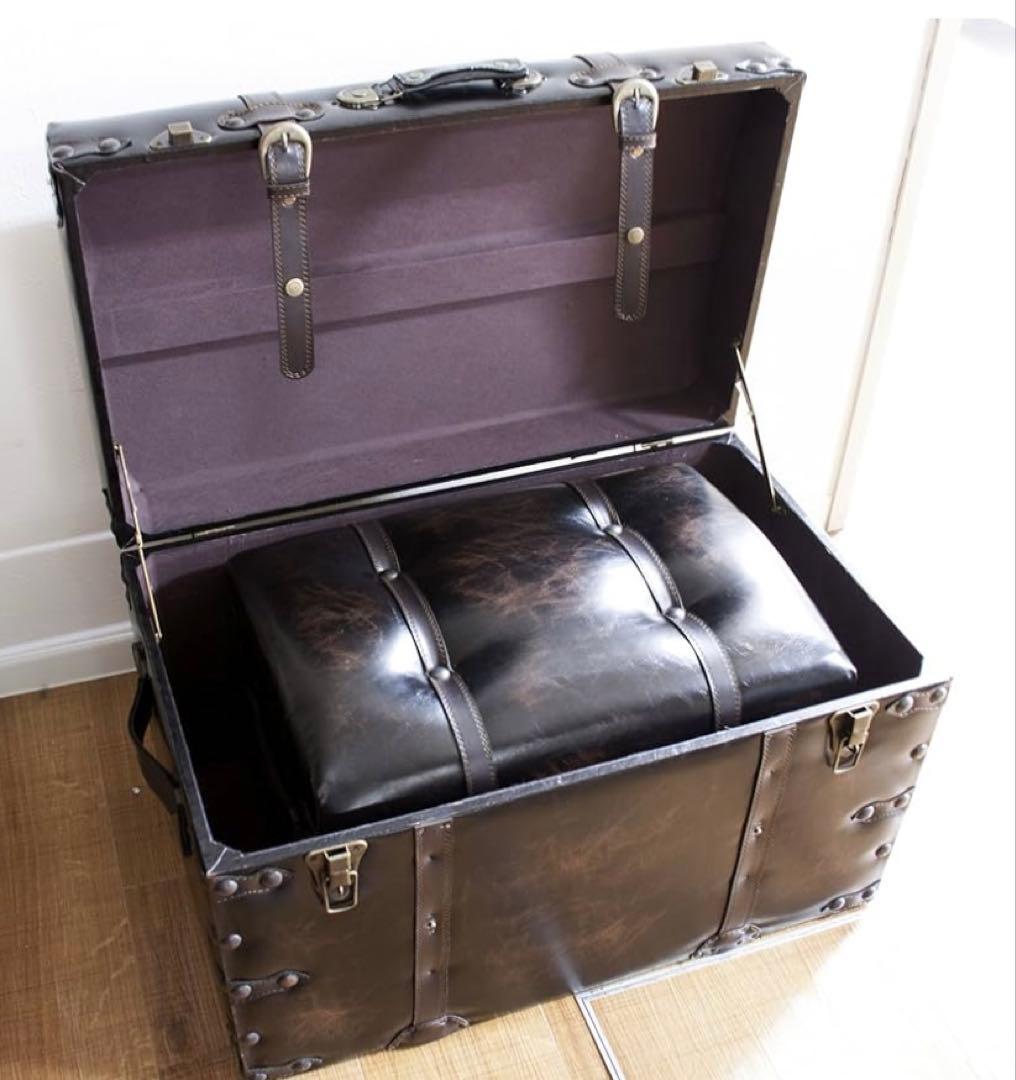 新品　トランク　スツール　セット IW-876 ブラック