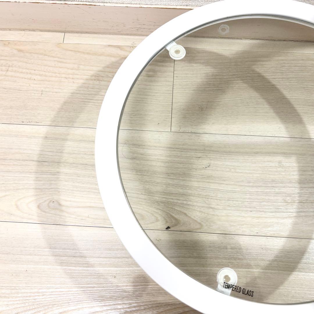 希少カラー（クローム×ホワイト） ミッドセンチュリー　ラウンドテーブル　4段