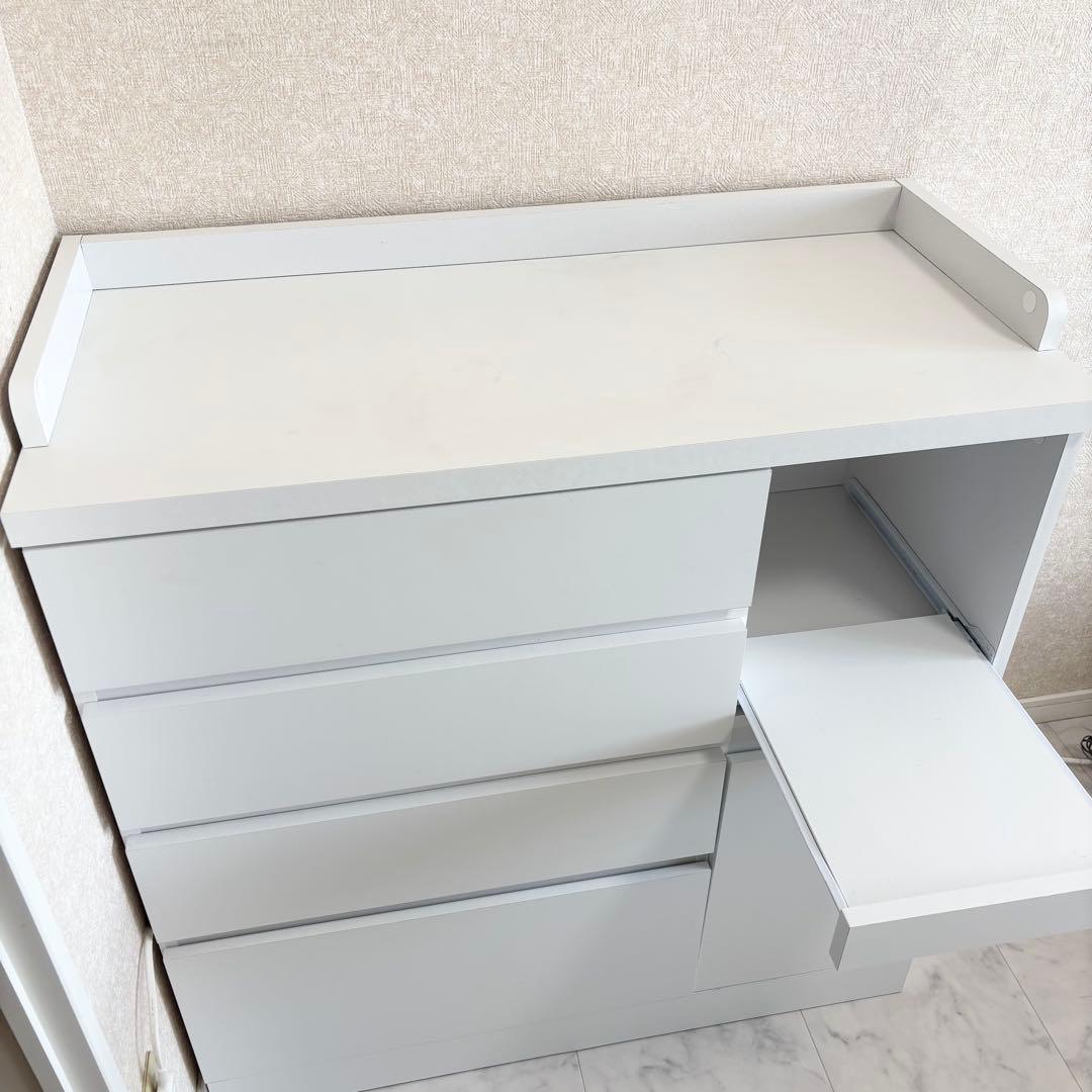 【LOWYA キッチンキャビネット】ホワイト