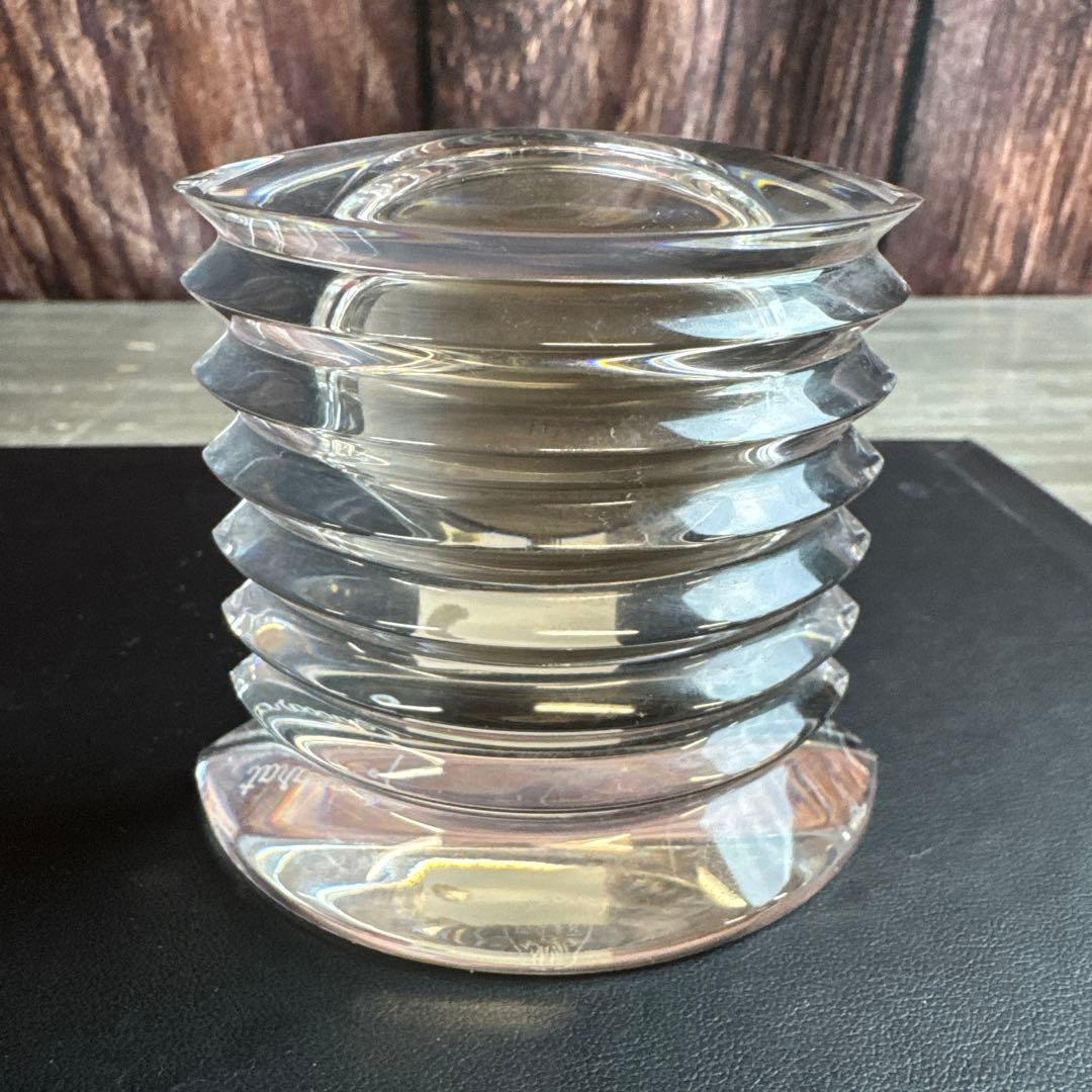 Baccarat バカラ ラランド クロック クリア クオーツ 置き時計