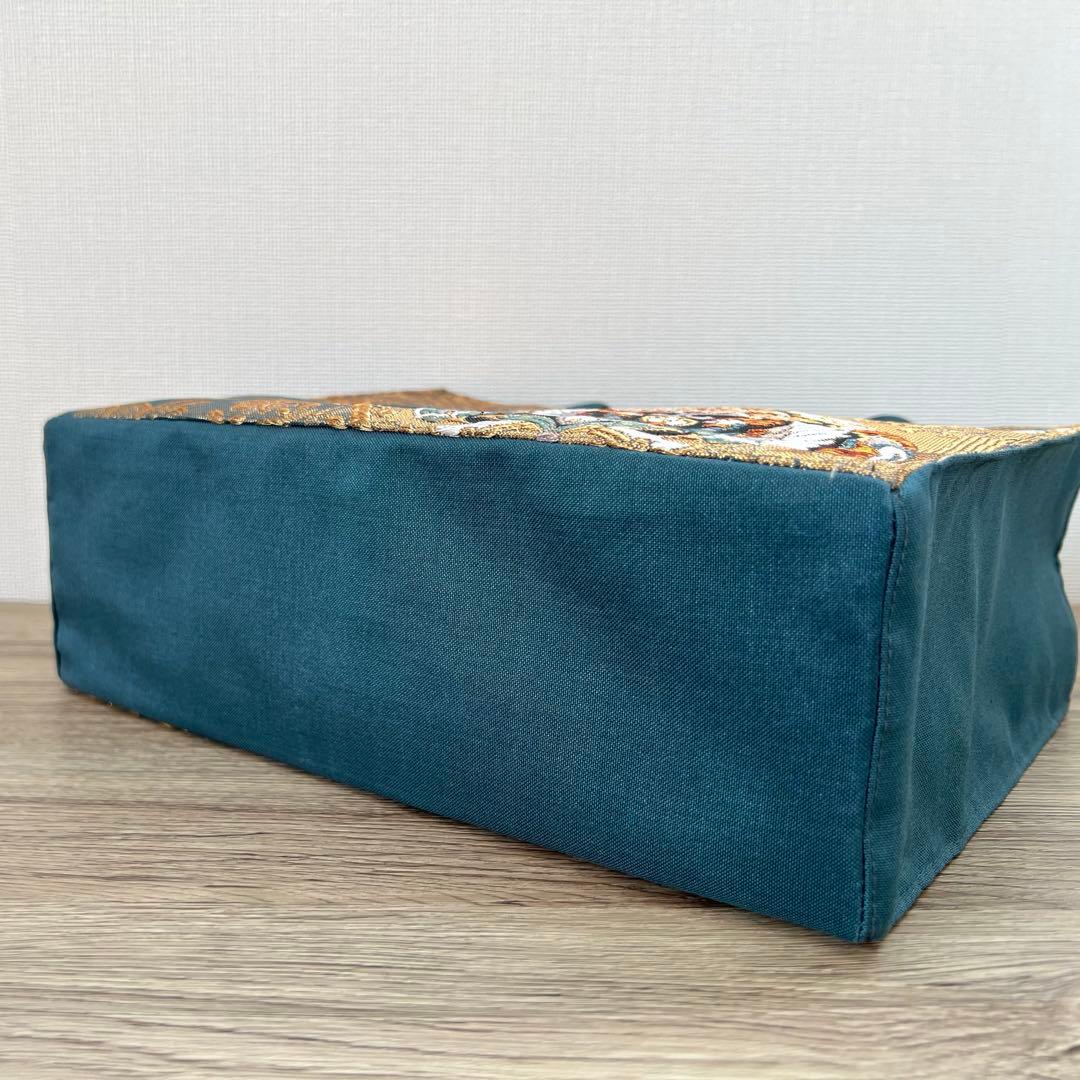 正倉院文様 金糸 袋帯 フォーマルバッグ 帯リメイク 正絹・一点もの 卒業式