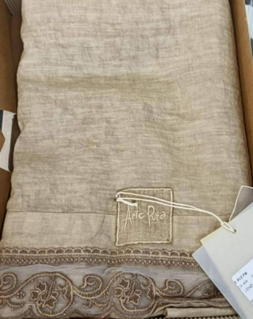 新品Arte Puraリネンカバーダブル クイーン キング フラットシーツ