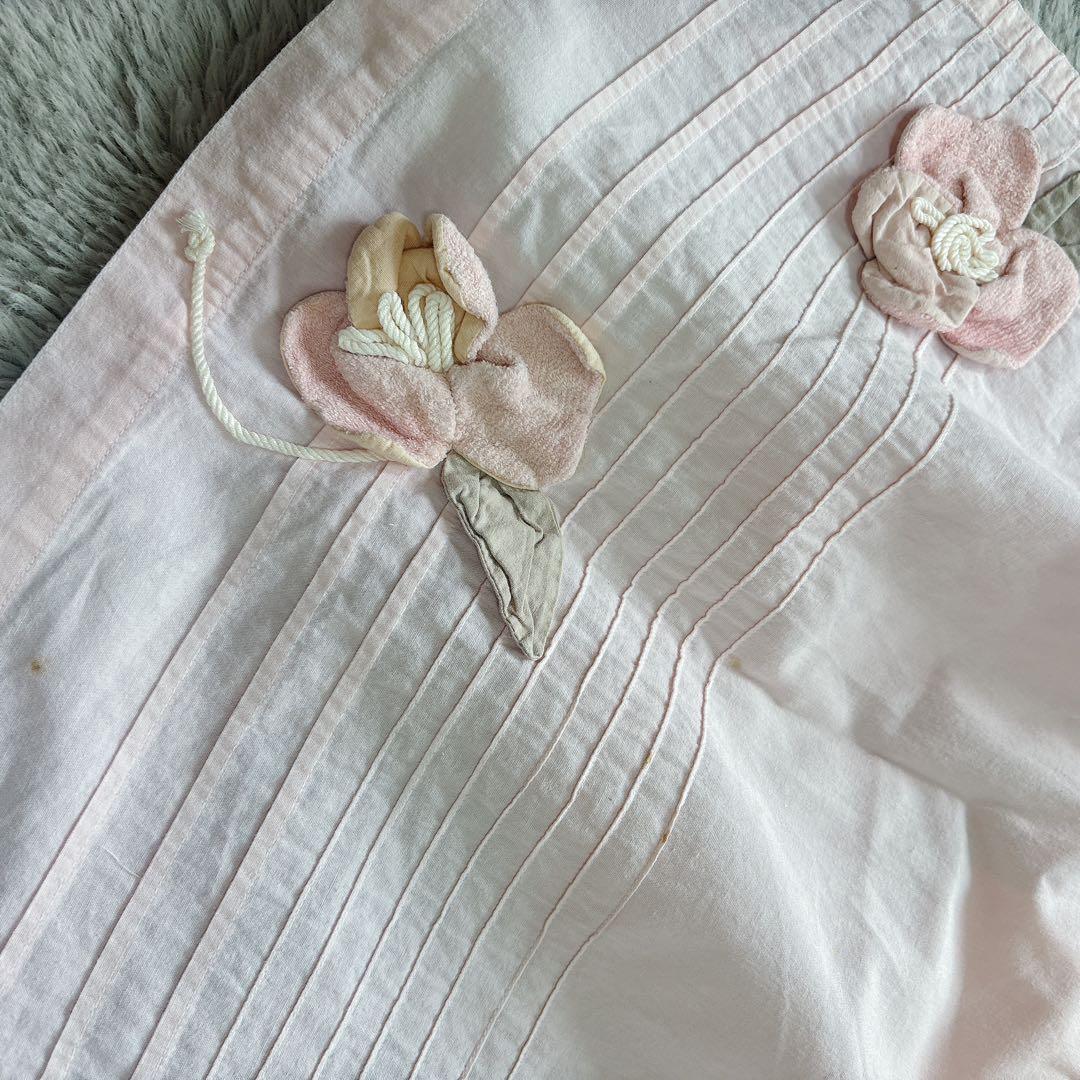 POTECHINO ポテチーノ お花モチーフ エプロン 前掛け さえら ピンク