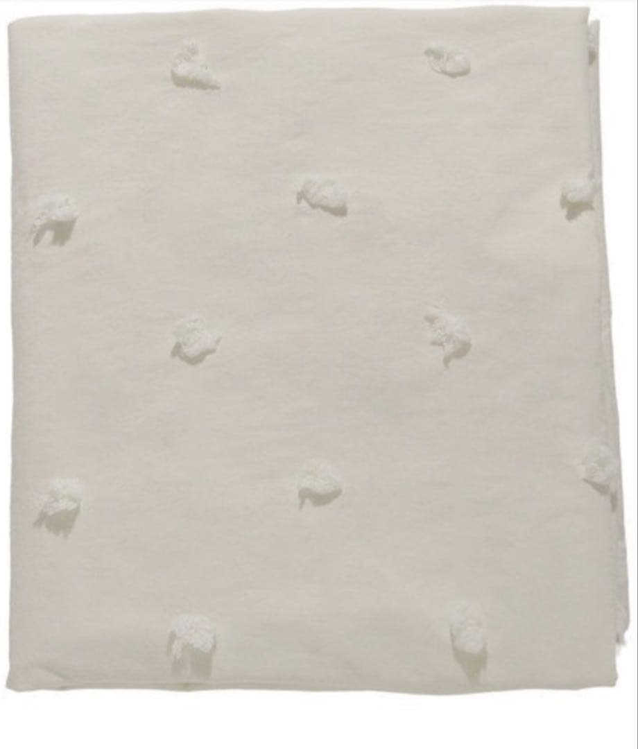 新品未使用　ジェラートピケ　掛け布団カバー白　ドビードット　2点セット シングル