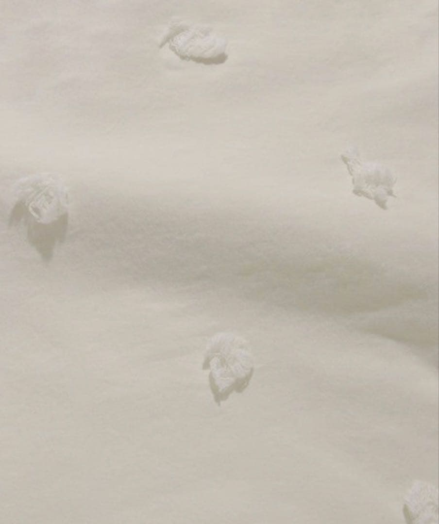 新品未使用　ジェラートピケ　掛け布団カバー白　ドビードット　2点セット シングル