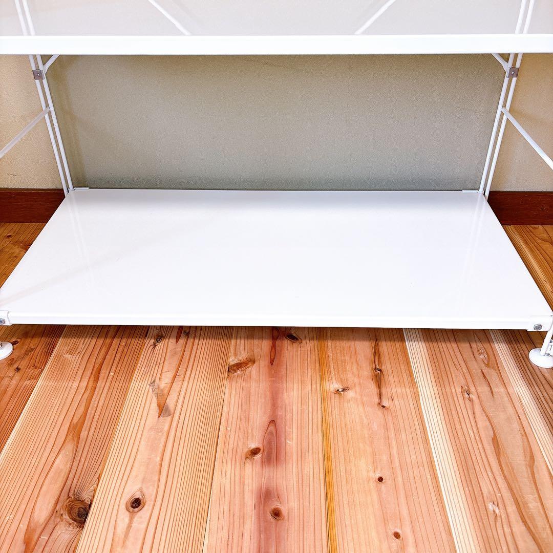 【良品】 無印良品 スチールユニットシェルフ スチール棚セット 中 ワイド 4段