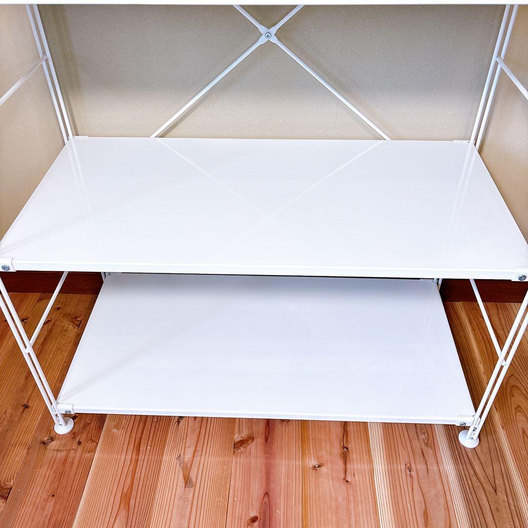 【良品】 無印良品 スチールユニットシェルフ スチール棚セット 中 ワイド 4段