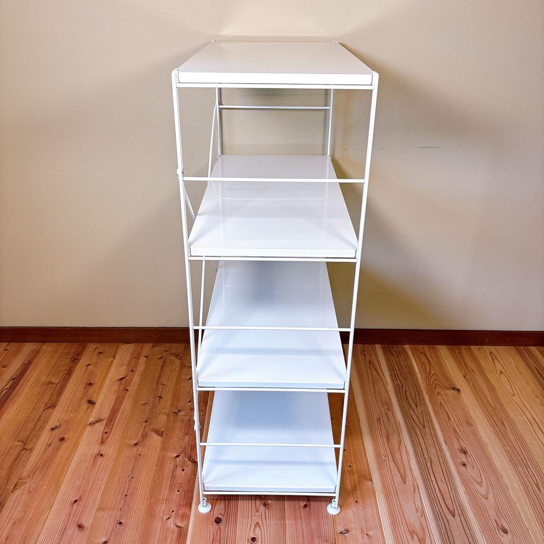 【良品】 無印良品 スチールユニットシェルフ スチール棚セット 中 ワイド 4段