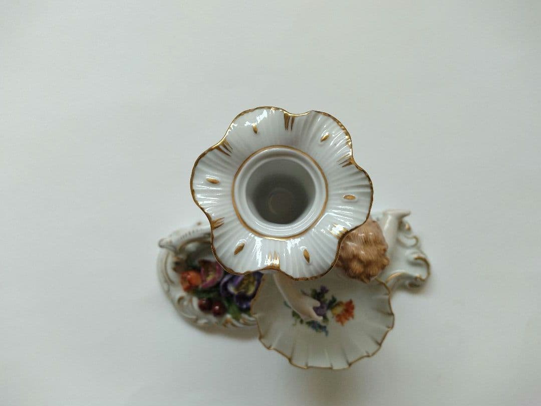 希少 Dresdenドレスデン カールティーメ工房　　天使の燭台ペア キャンドル