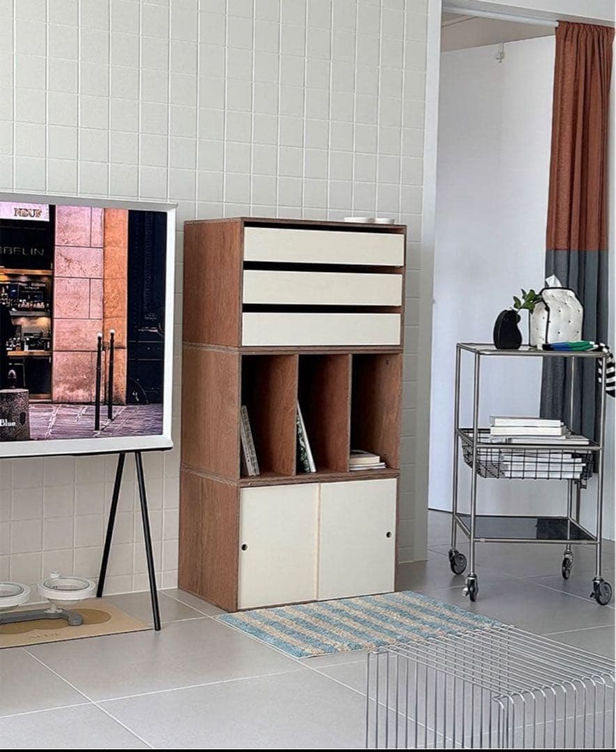 淡色インテリア韓国家具O'gre カシューナッツ収納棚シリーズ VAMIR