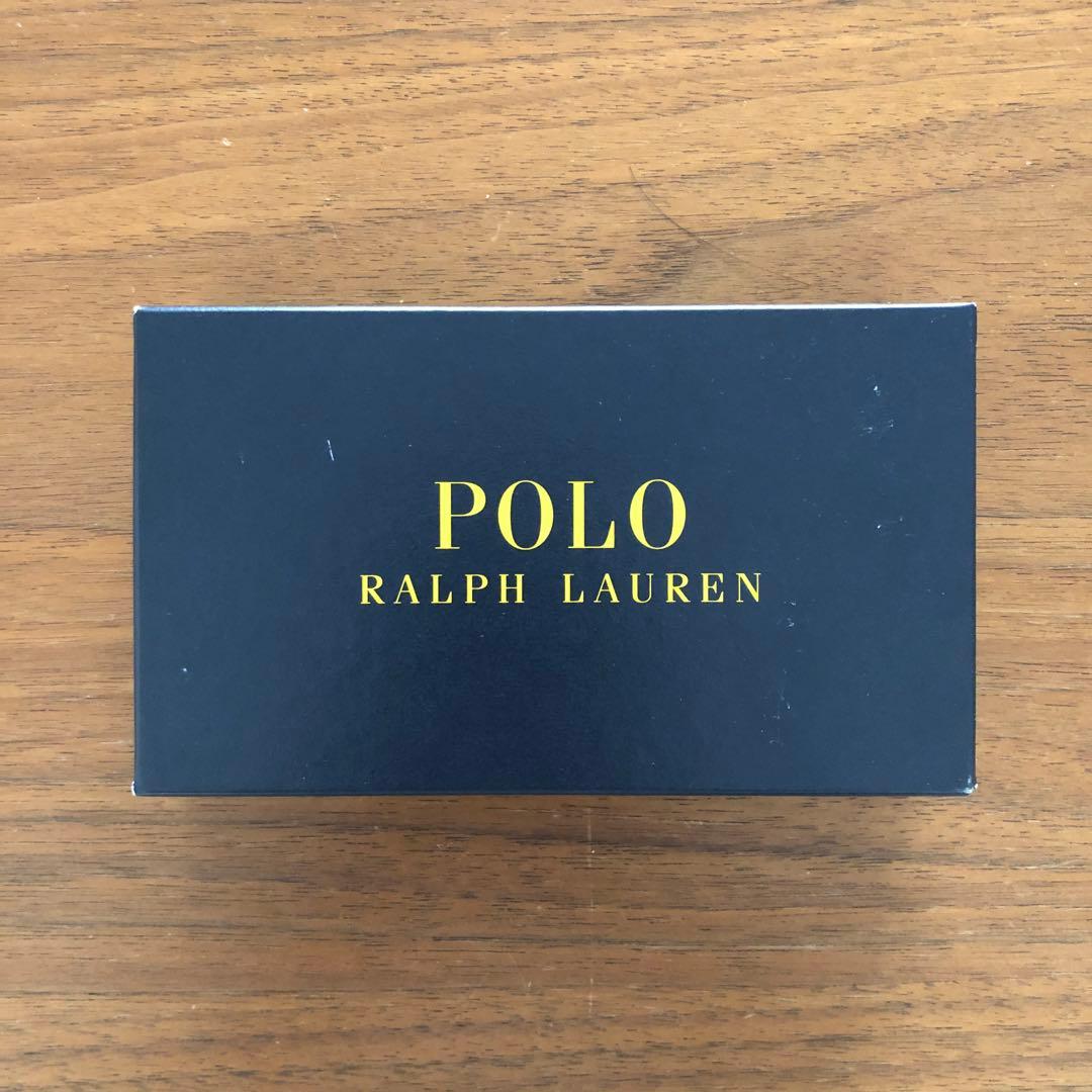 新品ラルフローレン　エイジングを楽しむ高級感ある上品ネイビー革スマート財布　希少