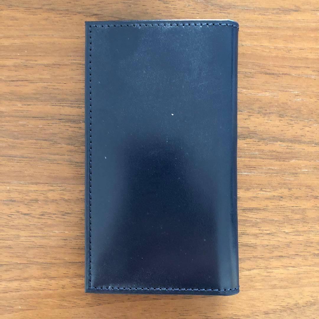 新品ラルフローレン　エイジングを楽しむ高級感ある上品ネイビー革スマート財布　希少