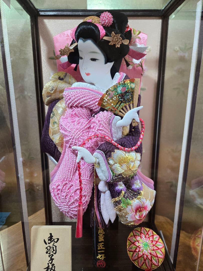 【一点限り】正月飾り　羽子板　ケース飾り　H47