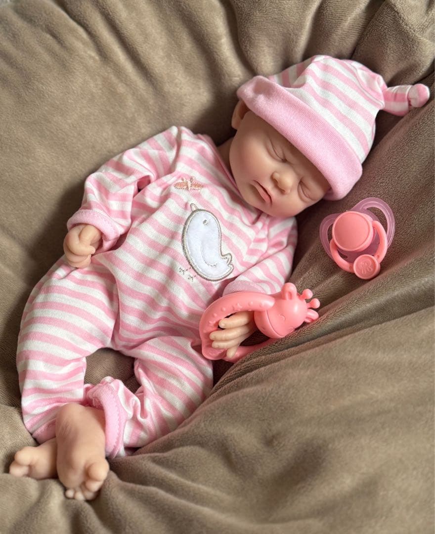 ★新品★リボーンドール フルシリコン可愛いぷるふにゃ女の子30cm