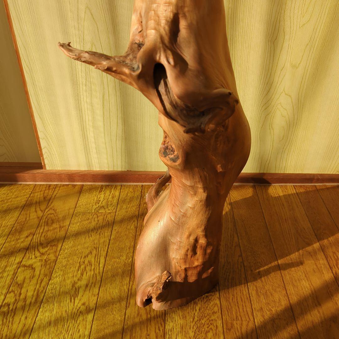 アンティーク 木 オブジェ　流木アート　置物　ひょうたん付