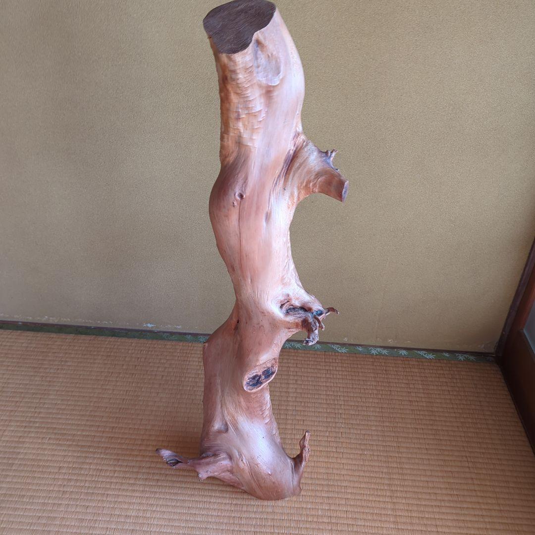 アンティーク 木 オブジェ　流木アート　置物　ひょうたん付