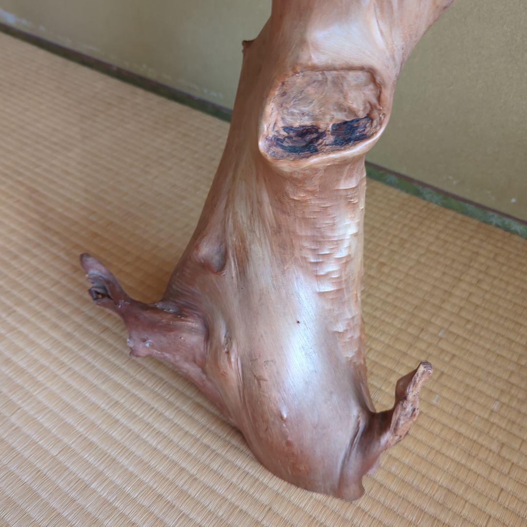 アンティーク 木 オブジェ　流木アート　置物　ひょうたん付