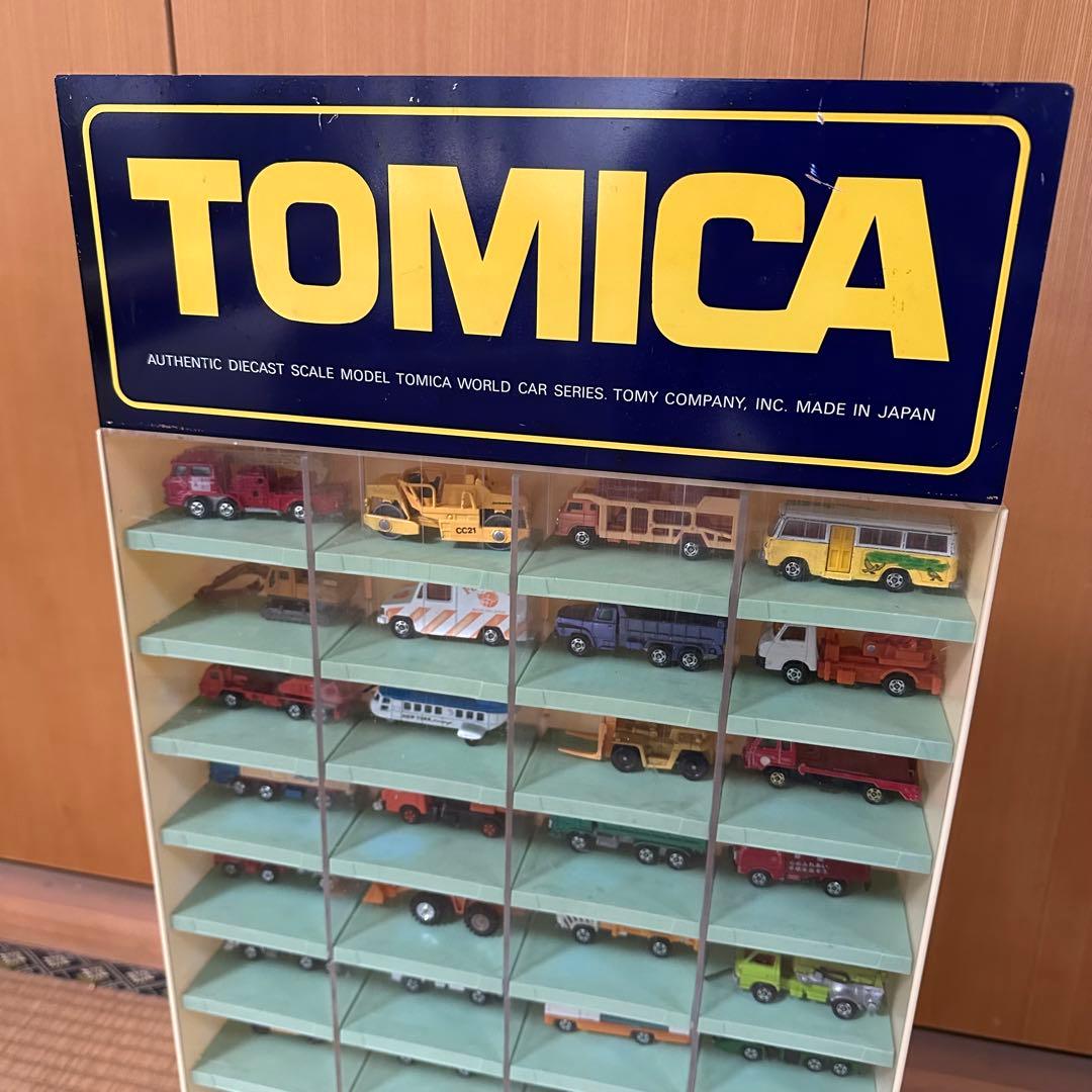 TOMICA店頭用ディスプレイショーケース+ミニカー42台セット