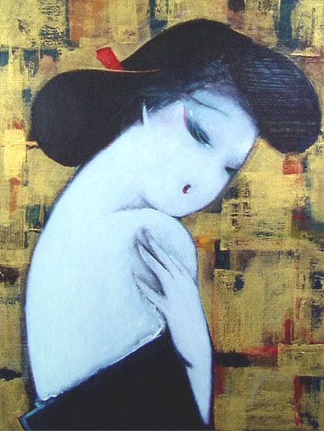 油絵 菅家令子 絵 絵画 インテリア F8-22023 人物 女性像