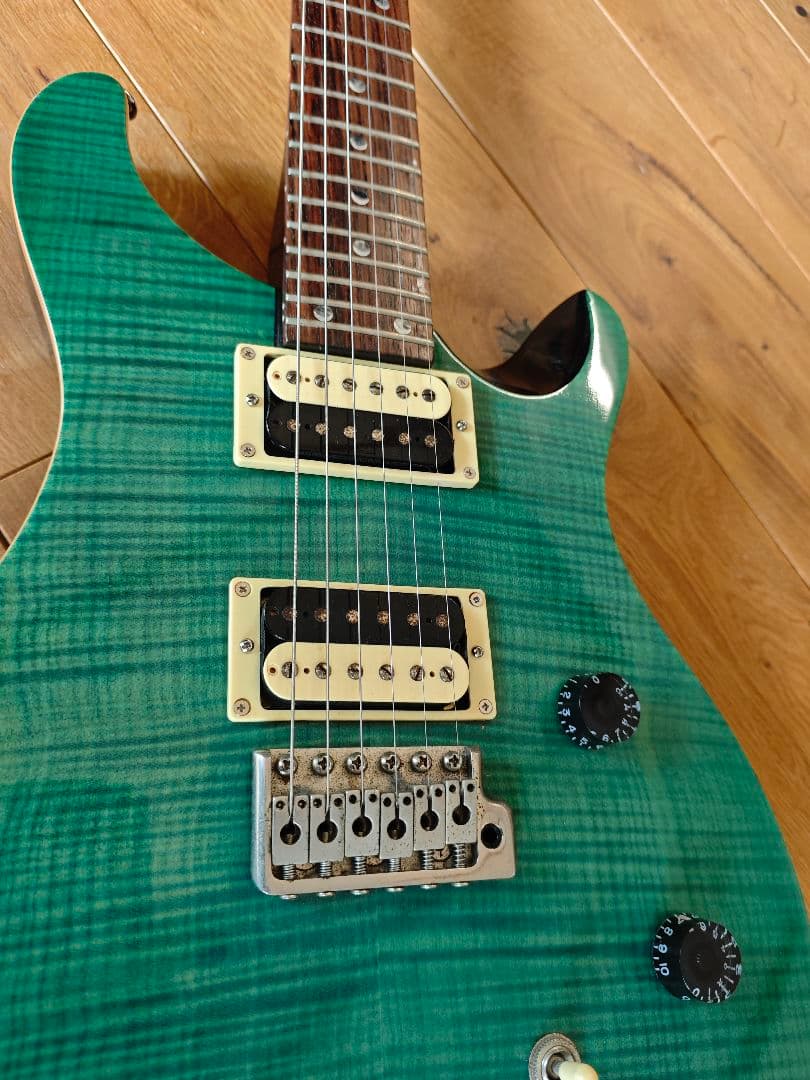 PRS SE Custom 24 グリーン系 フレイムトップ 調整済 ケース付 - メルカリ