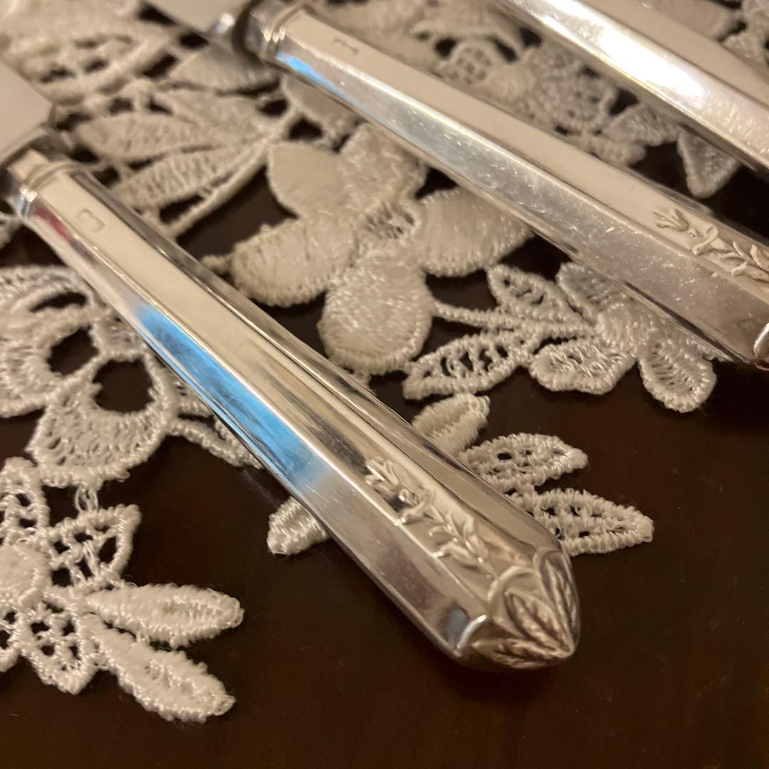 英国ヴィンテージ　ティーナイフ　6本組