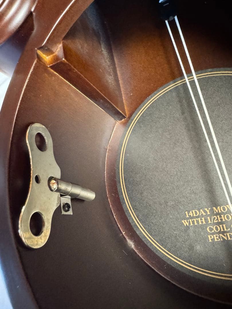 【未使用品】リズム時計工業 CITIZEN 柱時計 「巧」 ゼンマイ式 14日巻