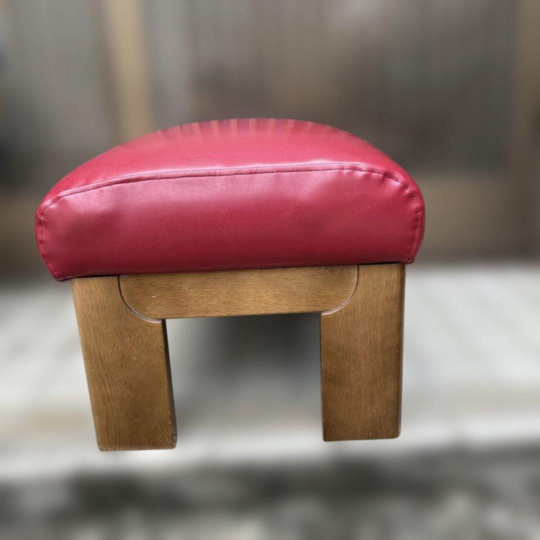 【レトロ】キツツキマーク　飛騨産業　オットマン　スツール