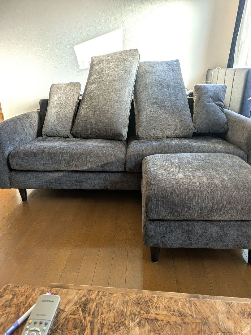 《ニトリソファー+オットマンCS03 Nシールド 両肘 DBR/木脚MBR》