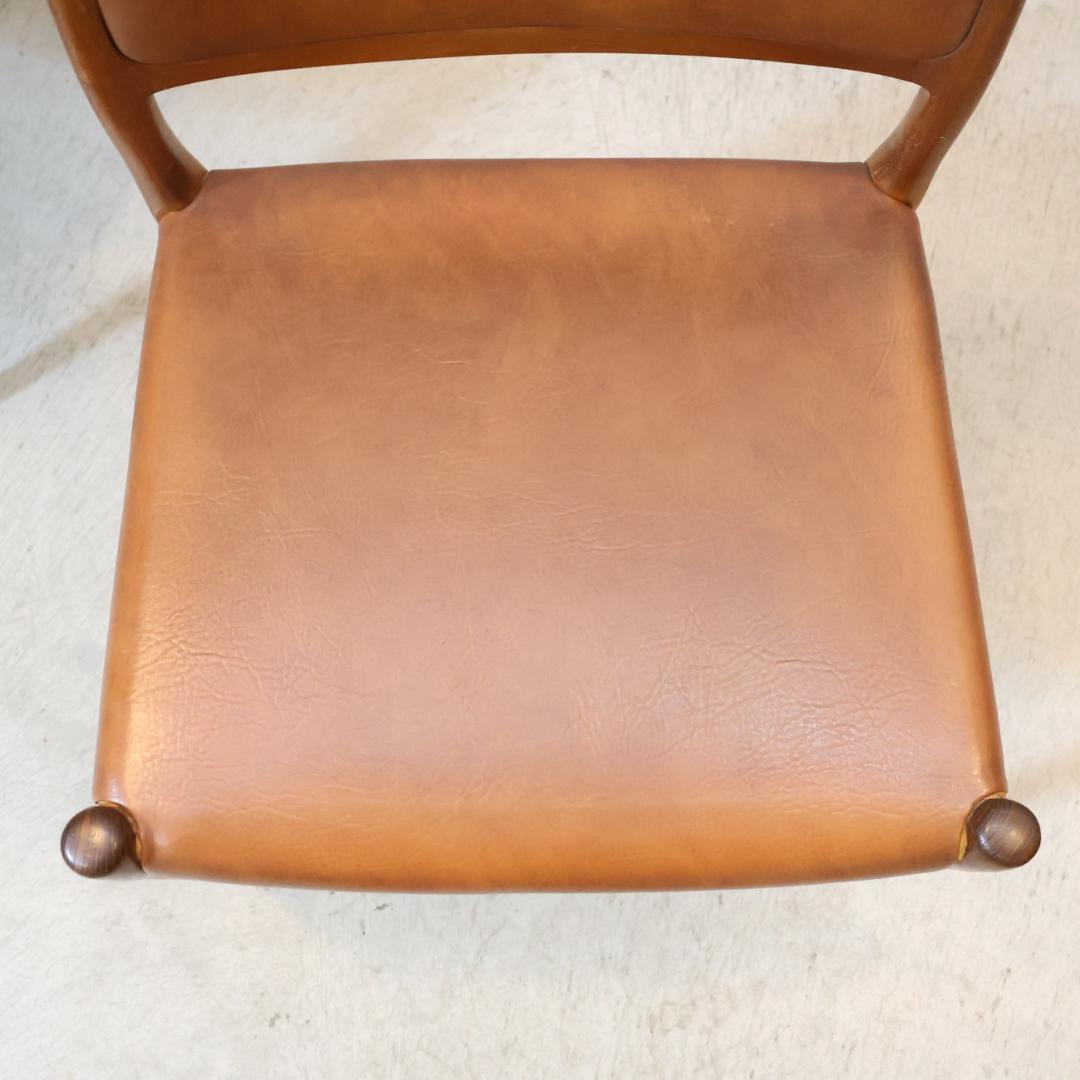 デンマーク J.L.Moller チーク材 No.80 ダイニングチェア 2脚