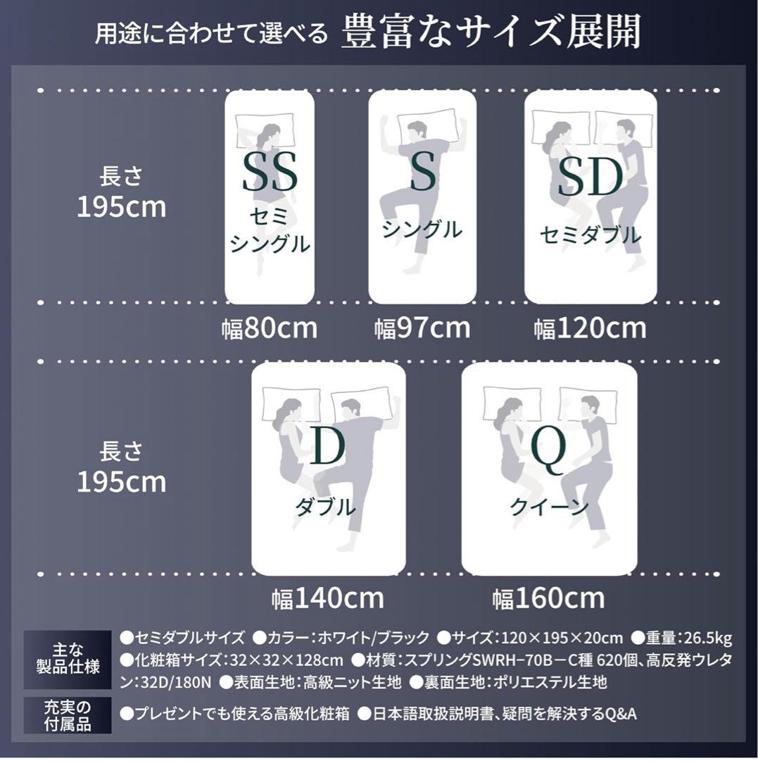 GOKUMIN プレミアムスプリングマットレス SD