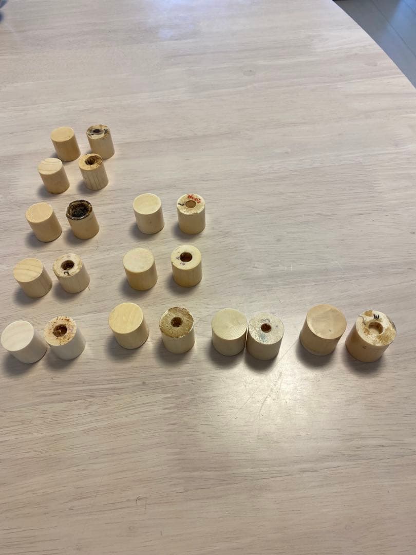 田中　掛け軸用 軸先 10対 528g 根付け材 直径2.5cm〜3cm