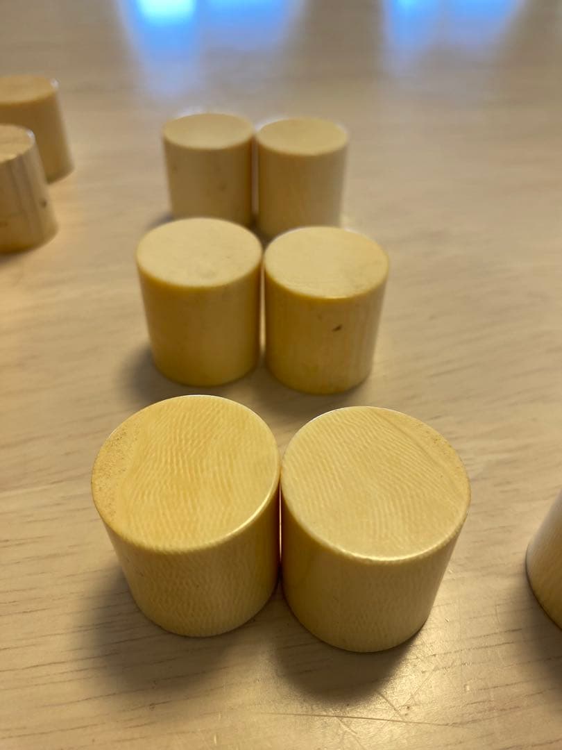 田中　掛け軸用 軸先 10対 528g 根付け材 直径2.5cm〜3cm